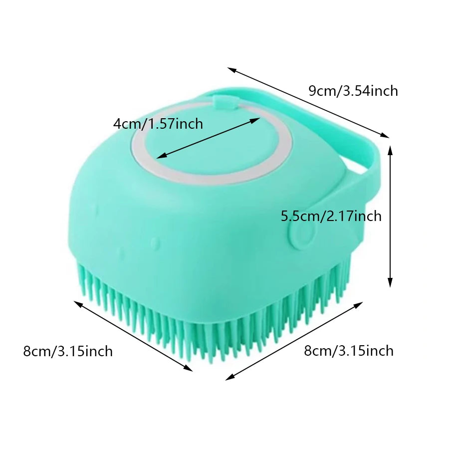 Dog Bathing Brush Silicone Shampoo Dispenser for Dogs and Cats Grooming Tool