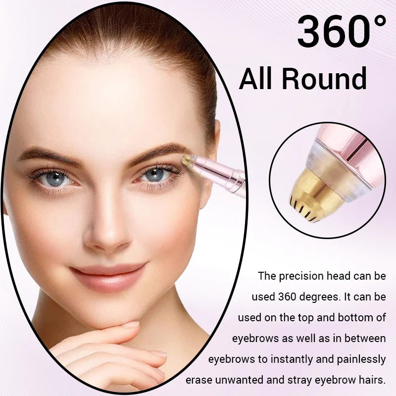 Electric Eyebrow Trimmer USB Rechargeable Mini Shaver Painless Hair Removal