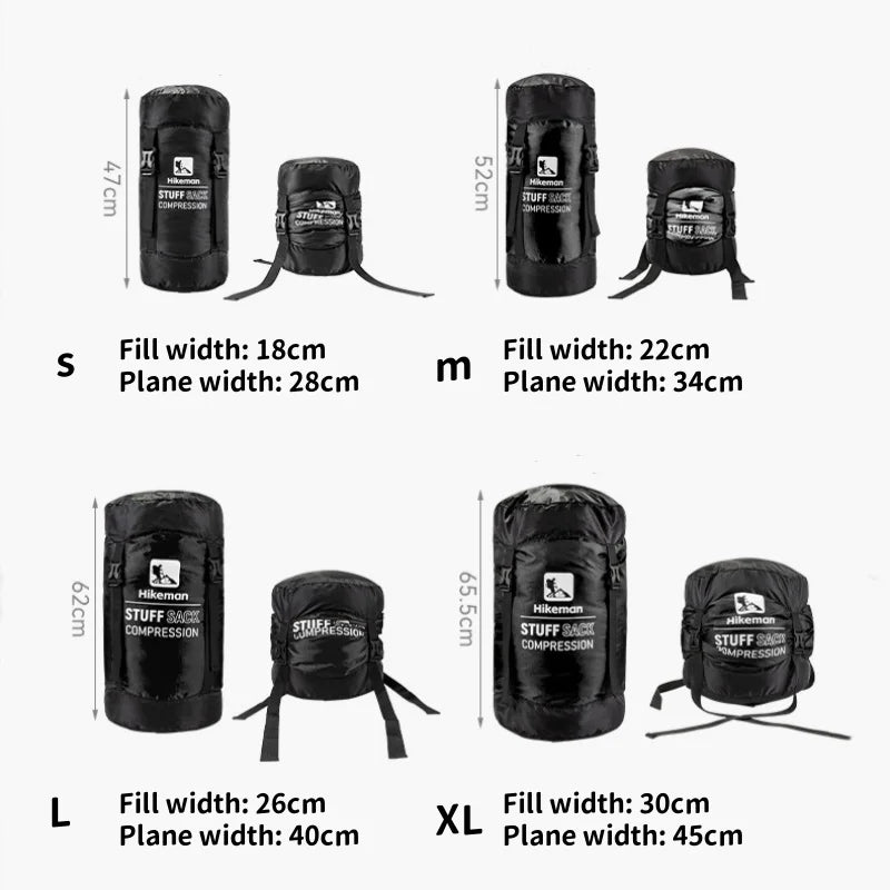 Outdoor Sleeping Bag Compression Sack - Large Capacity Portable Storage