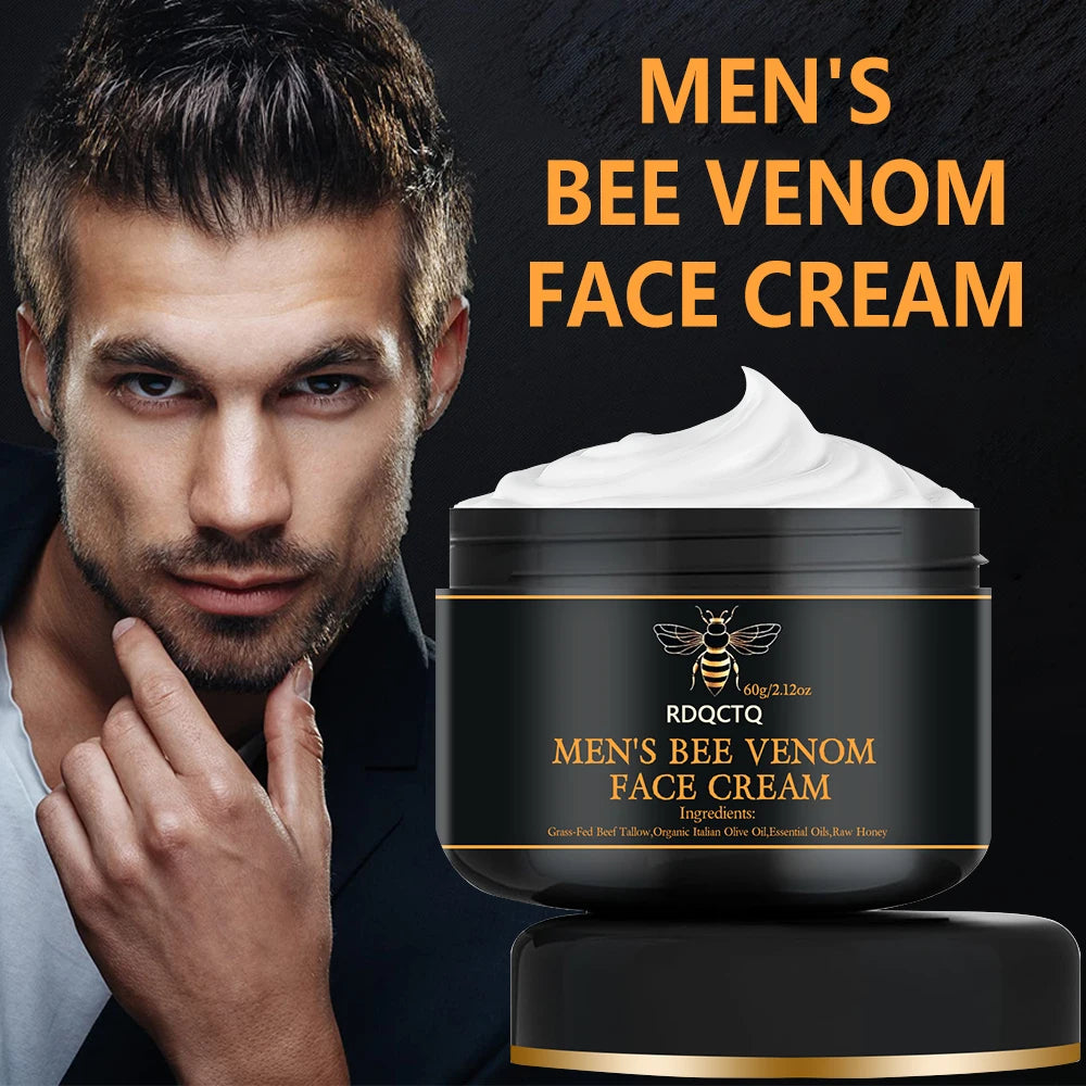 Men's Bee Venom Face Cream - Anti-Aging Moisturizer for Fine Lines