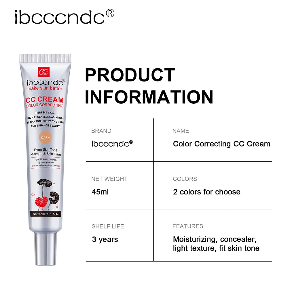 Color Correcting CC Cream 45ml with Centella Asiatica for All Skin Types