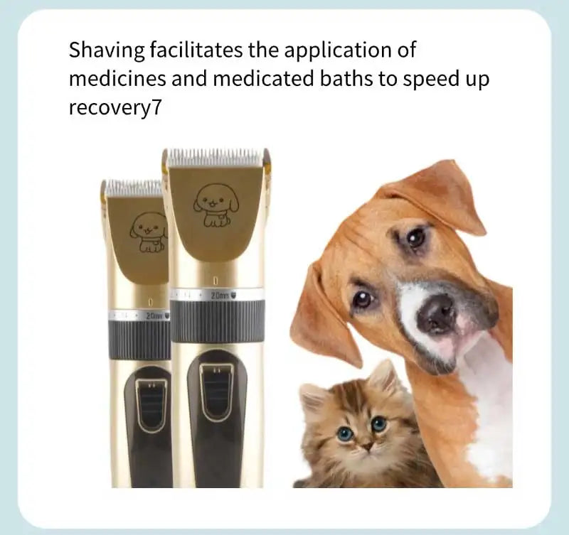 Veterinary Grooming Clipper Kit - Heavy-Duty Pet Hair Trimmer for Clinics