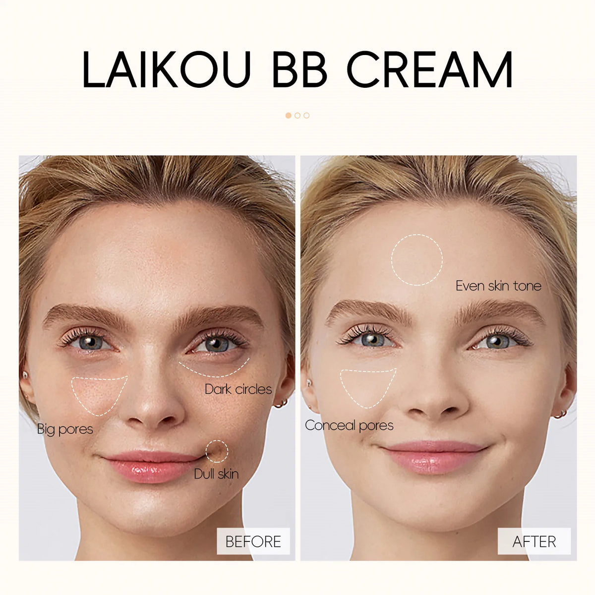BB Cream Makeup Base Cream, 50g Each, Multi Shade Options, 2pcs Set