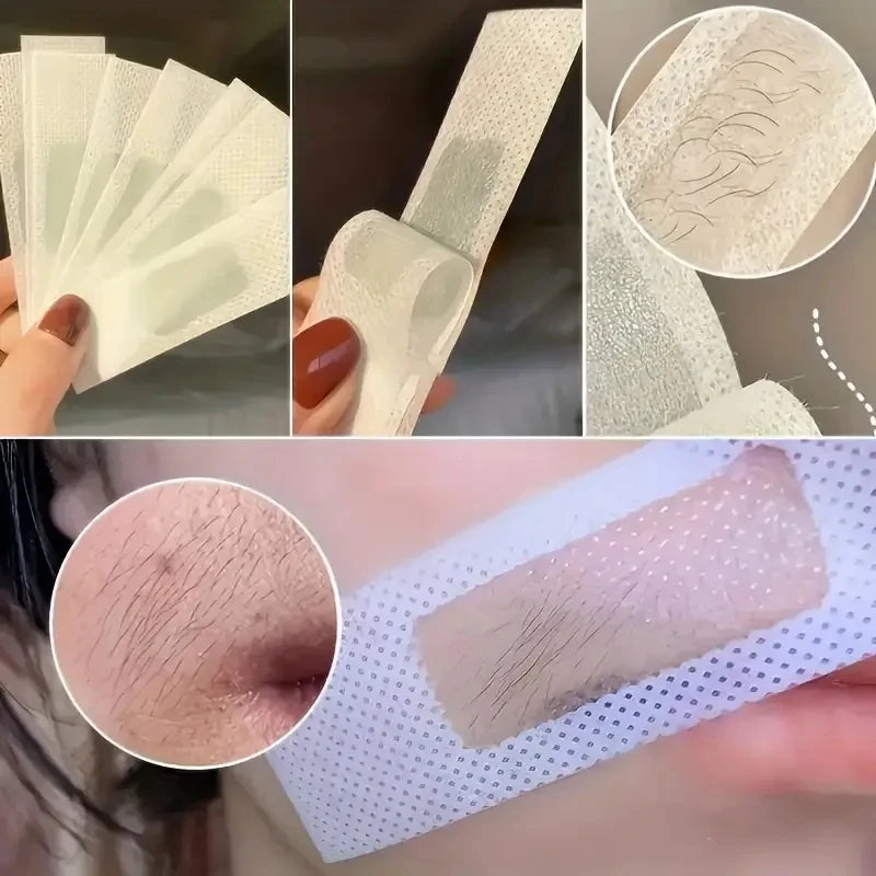 Depilatory Wax Strips 100 Pcs Hair Removal Paper for Face Body Beauty Tools