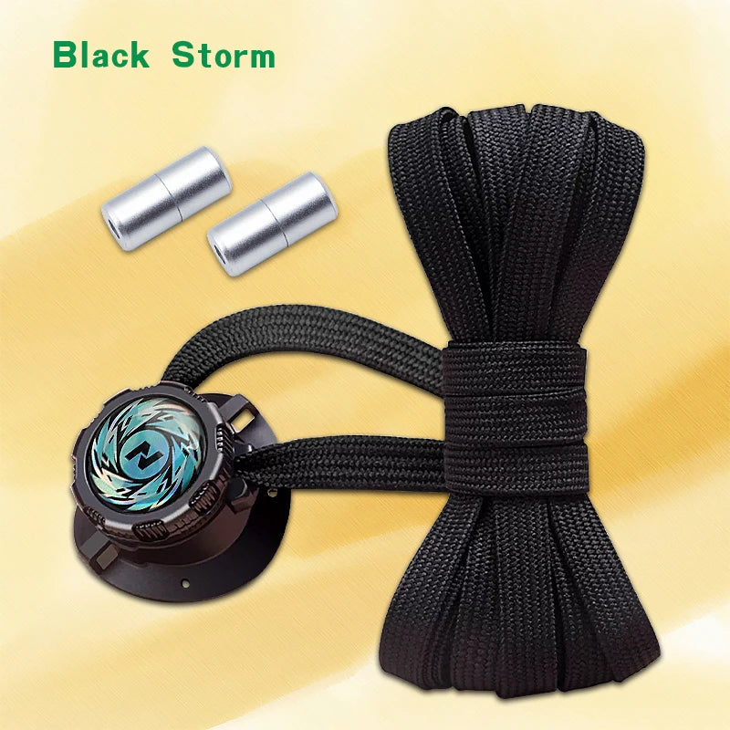 Automatic Flat No Tie Shoelaces with Swivel Buckle for Sneakers Adults Kids