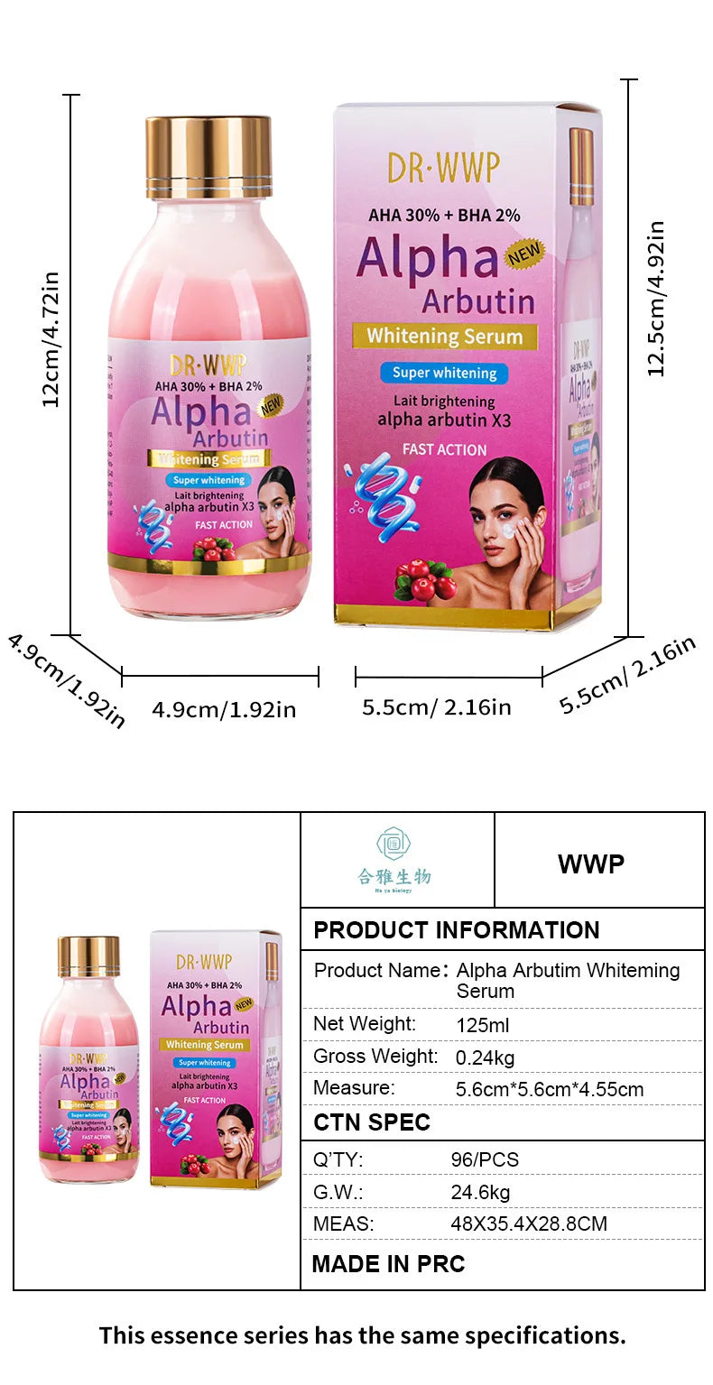 Glutathione Whitening Face Essence 125ml - Moisturizing Serum for Bright Skin