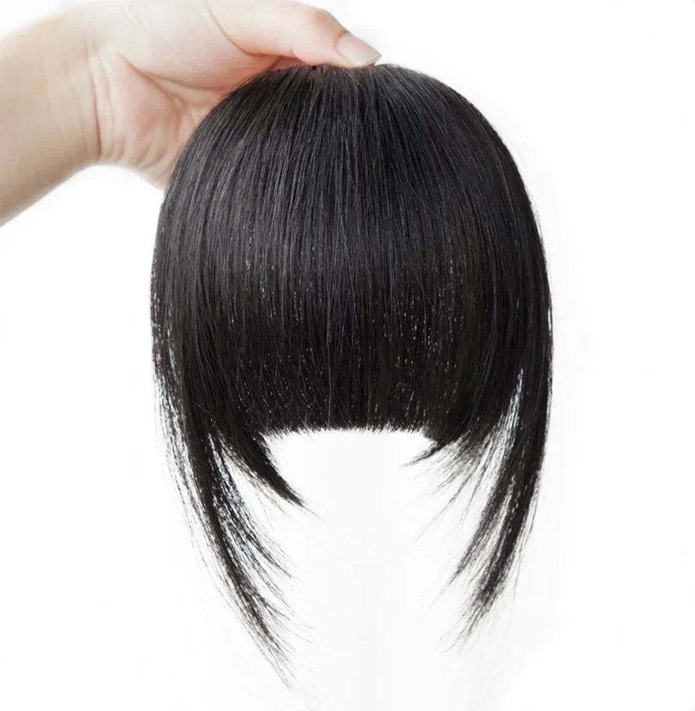 Clip On Bangs Wig for Women - Straight Human Hair Hairpiece