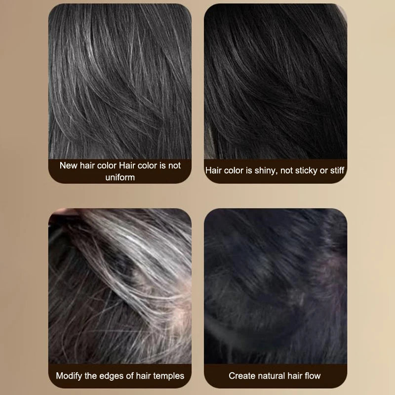 2-in-1 Plant Hair Dye Stick with Comb - Temporary Hair Color for White Hairs