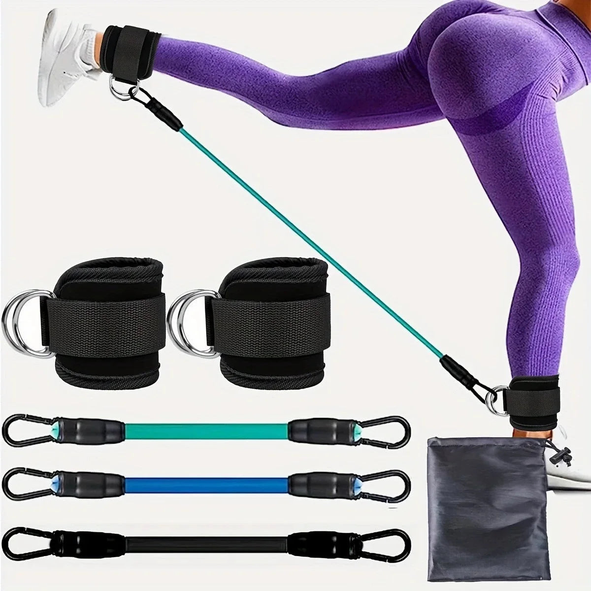 Adjustable D-Ring Ankle Straps for Cable Machines - 1pc Comfortable Cuffs