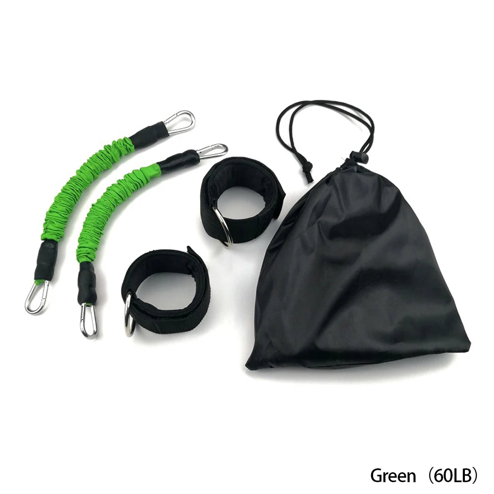 Rubber Resistance Bands for Fitness Training - 20LB to 80LB Adjustable Set