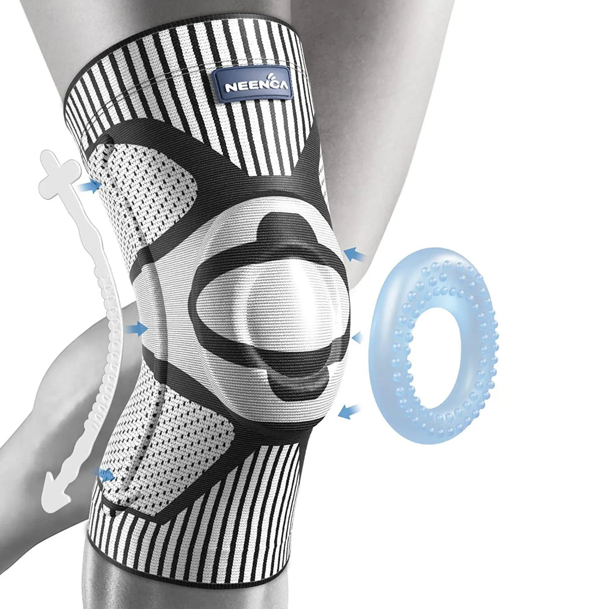 NEENCA Knee Support Brace with Side Stabilizers for Stability & Comfort