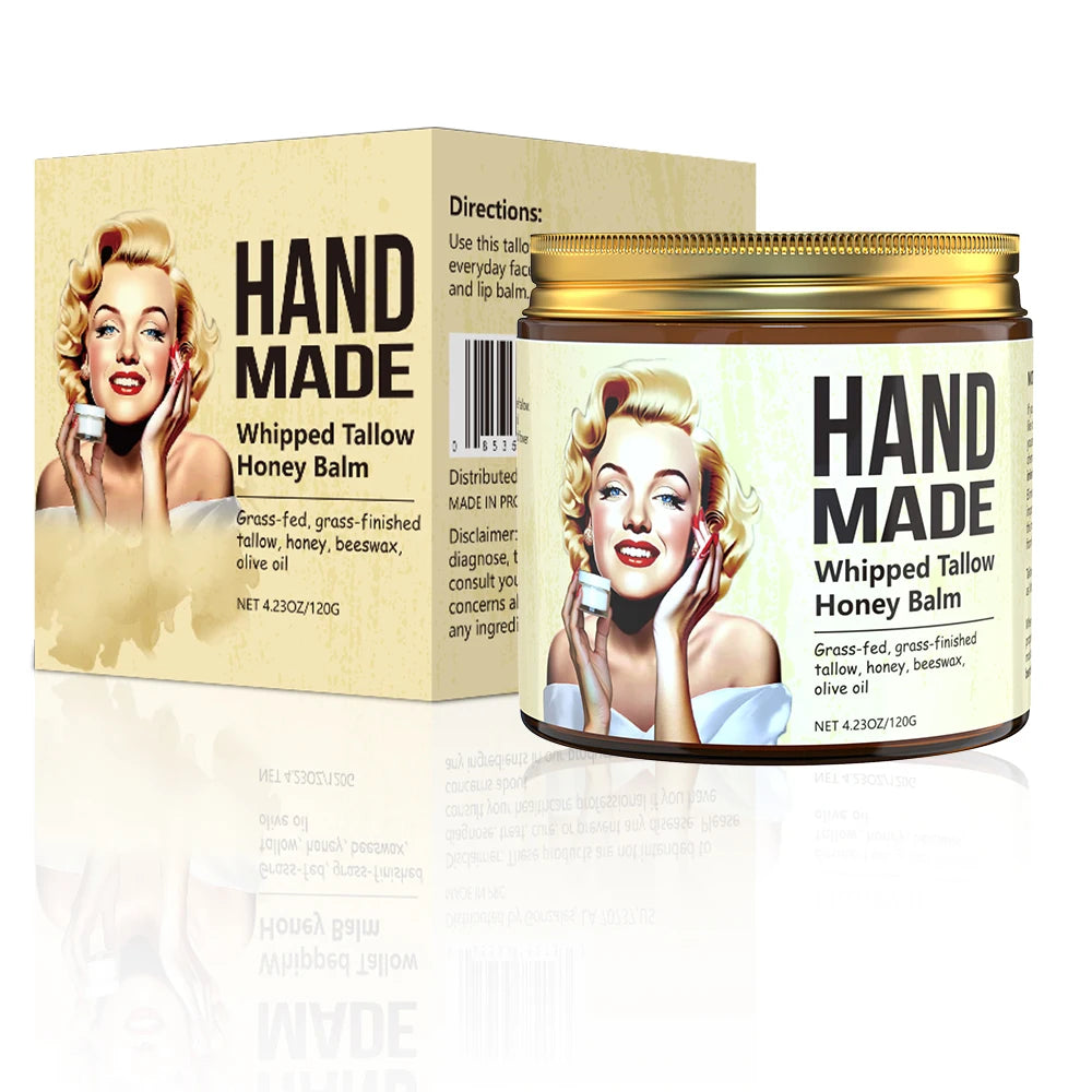 Handmade Honey Whipped Tallow Face Cream 4oz Moisturizing & Nourishing