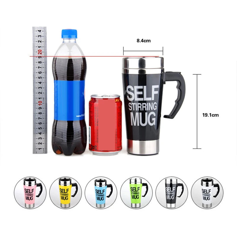 Automatic Stirring Electric Mixing Cup 450ML Stainless Steel Insulated Mug