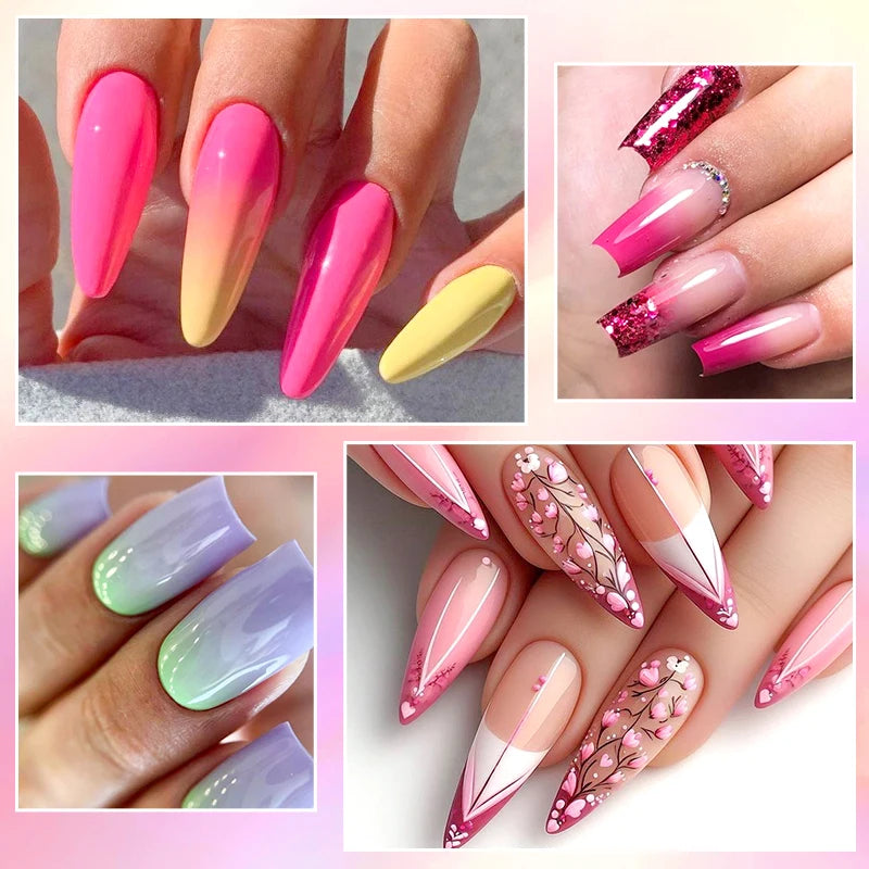 7pc Nail Gel Polish Set UV Soak Off Long Lasting Manicure Art Kit