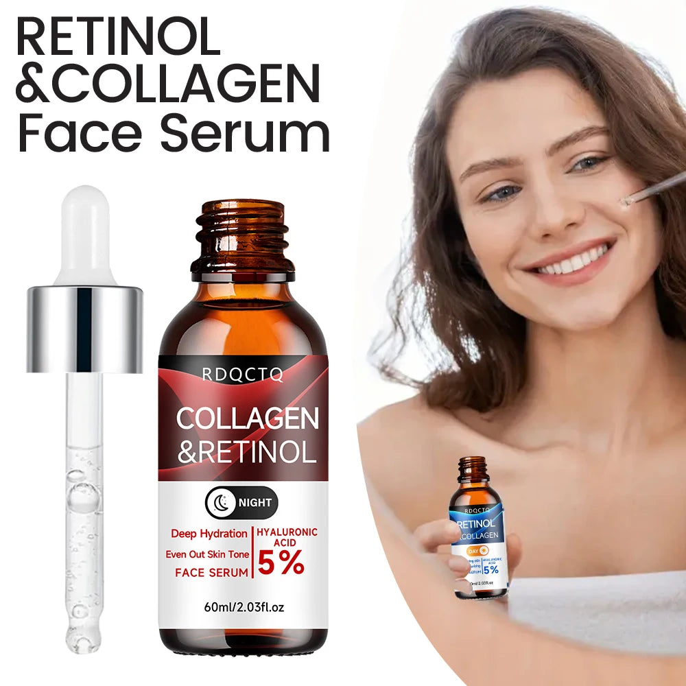 Retinol Collagen Serum 2-Pack | 5% Retinol Hyaluronic Acid | Firming Essence