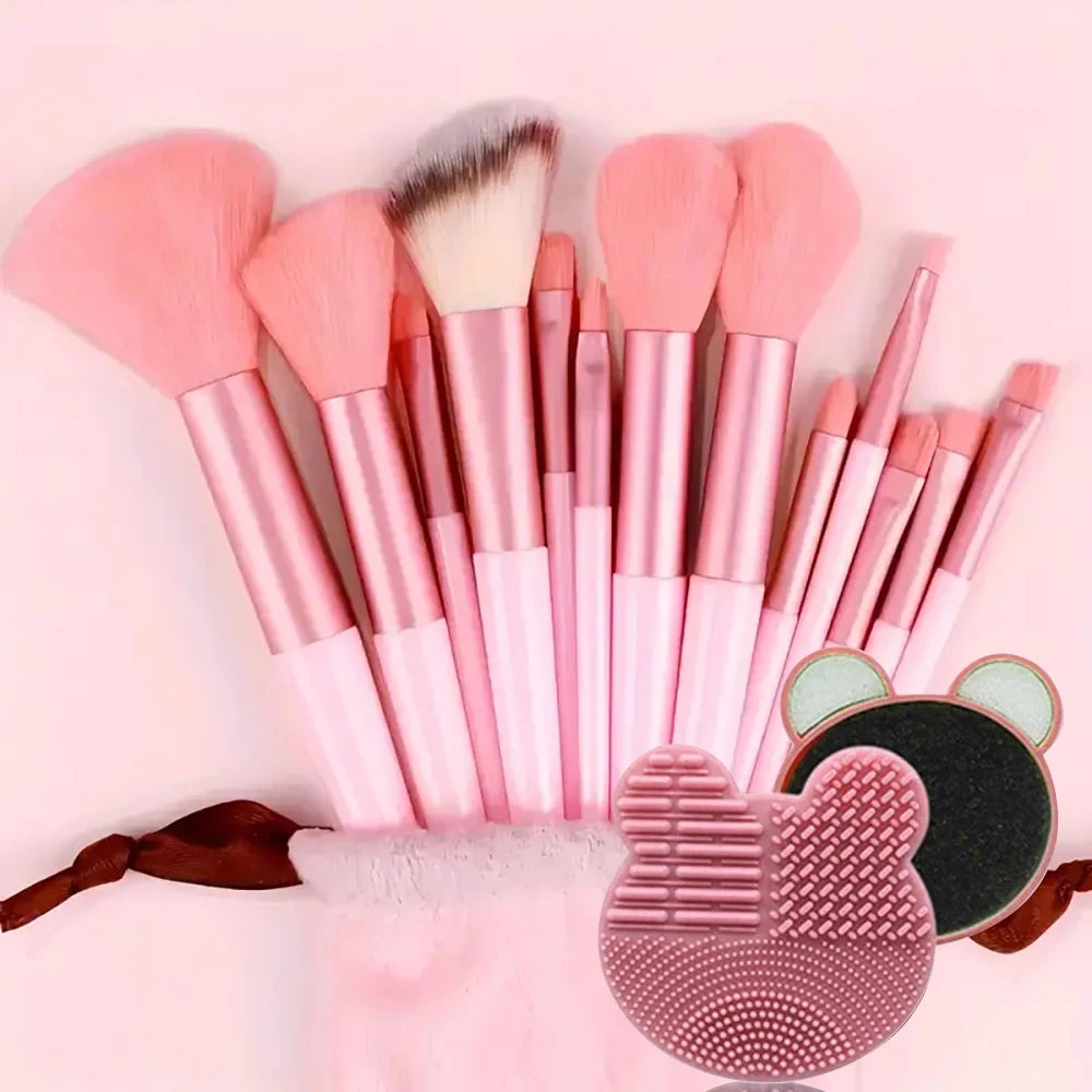 Pink Makeup Brush Set 20/40 Pieces with Beauty Blender - Gift Ready