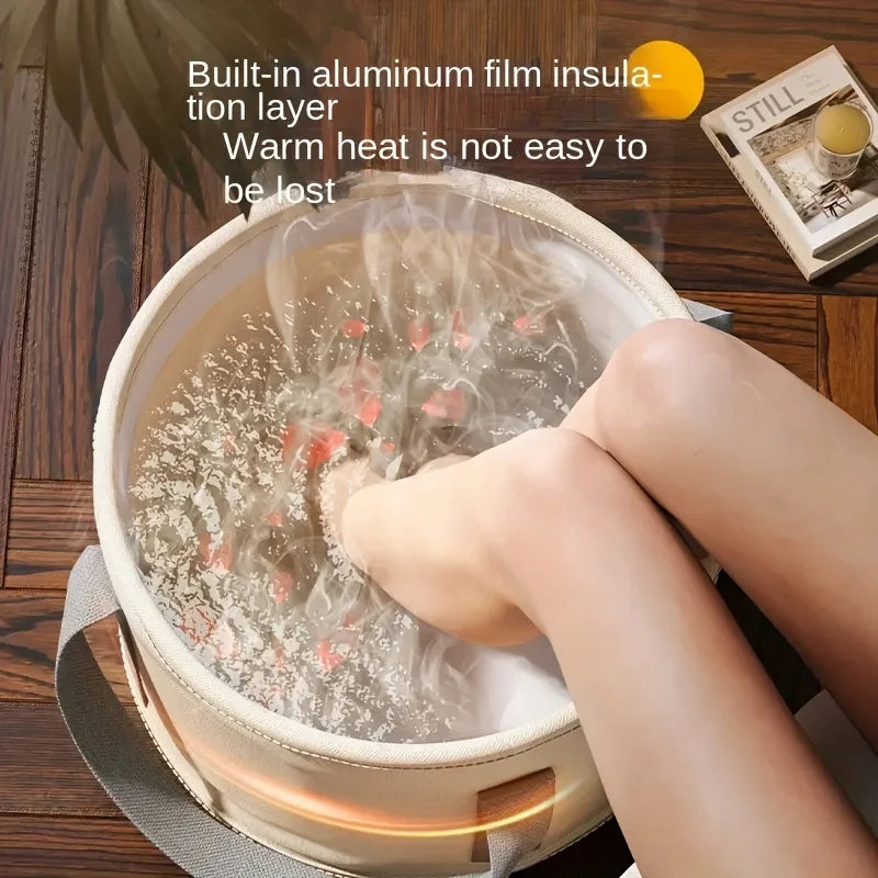 Foldable Portable Foot Soak Bath Tub with Heat Preservation