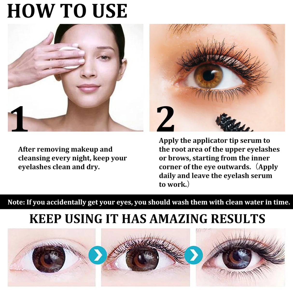 Natural Castor Oil Eyebrow & Eyelash Growth Serum - 30ml Makeup Product