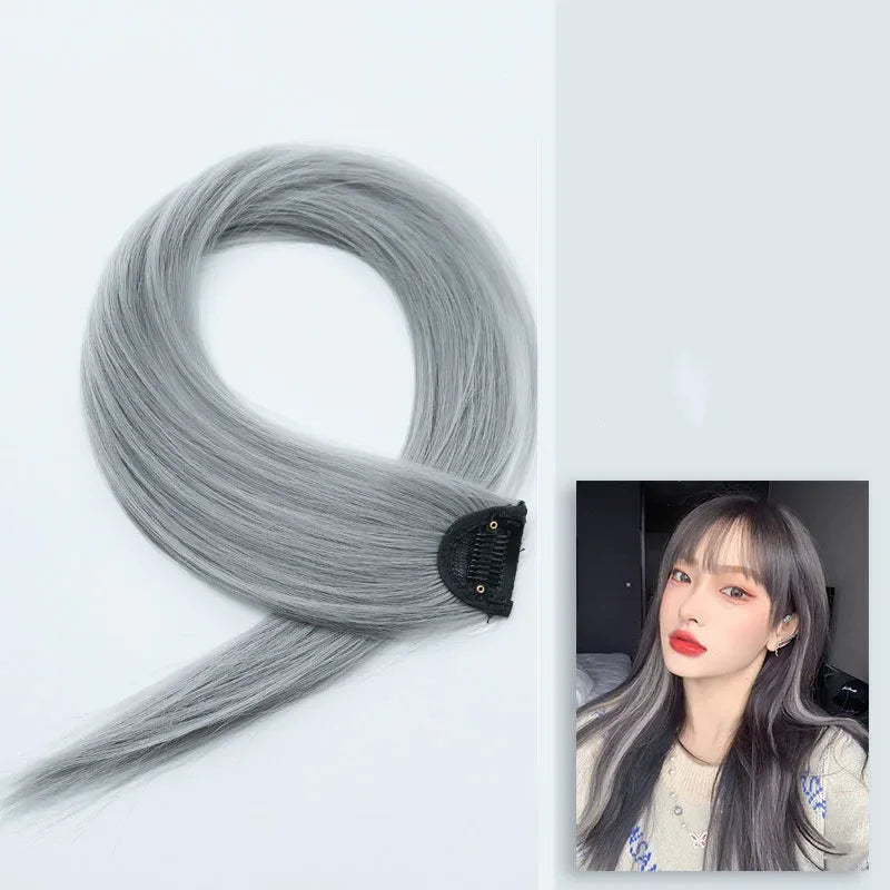 60cm Clip In Hair Extensions Synthetic Long Straight Hairpiece Accessories