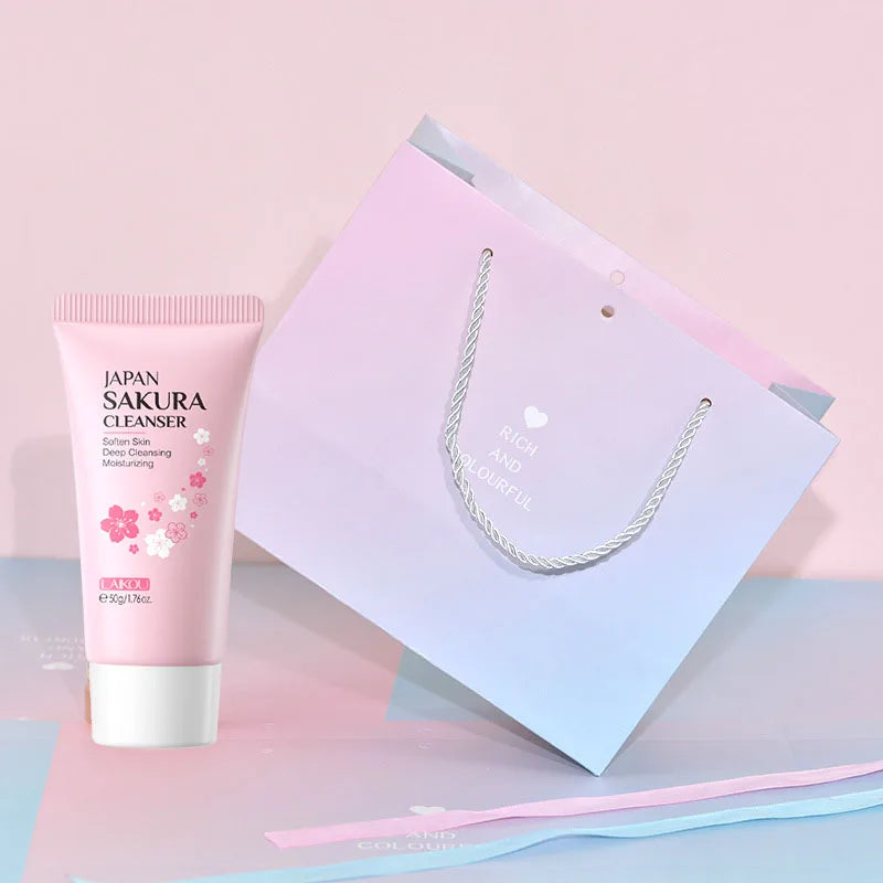 LAIKOU Sakura Skincare Set - Moisturizing Anti-Aging Facial Kit Gift Set