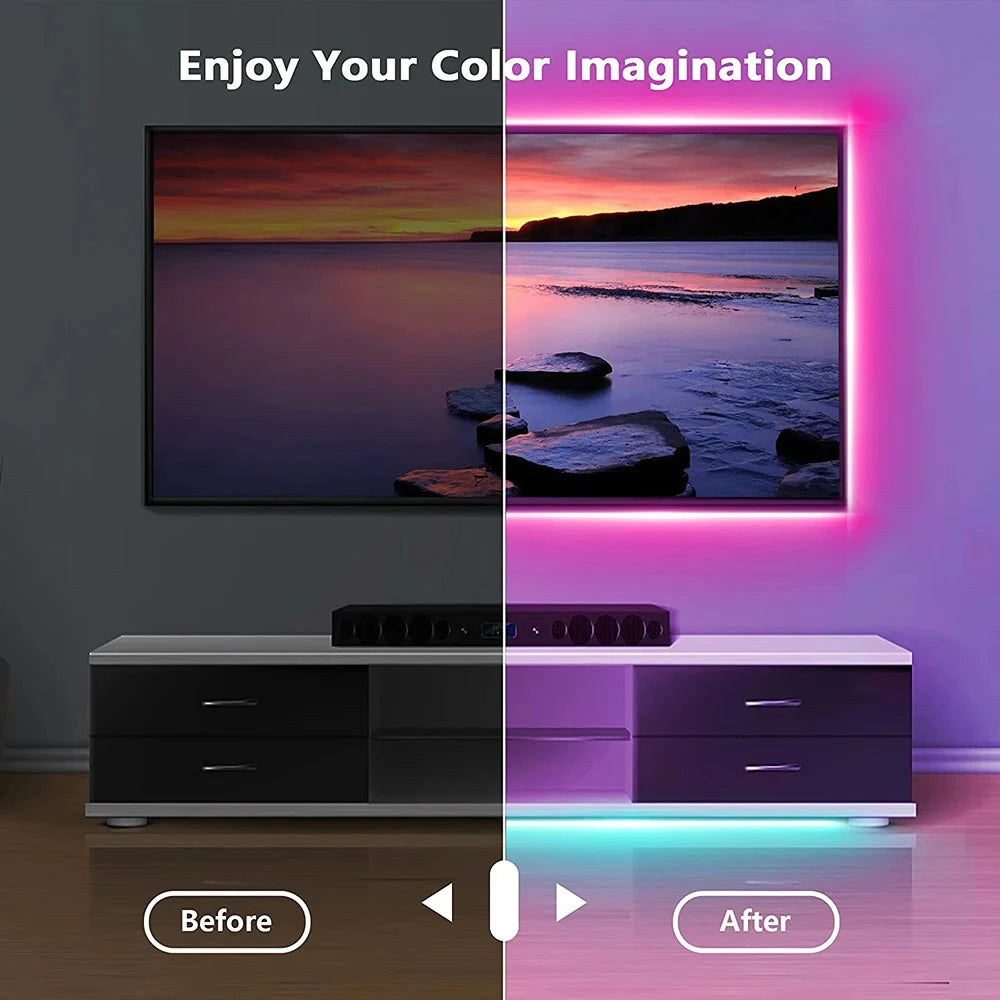 Bluetooth LED Strip Lights 5050 SMD Smart Remote Control Flexible Tape