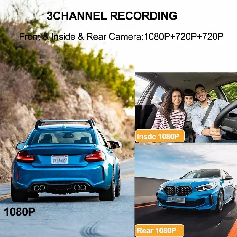 1080P Dash Cam WiFi Front & Rear Camera with Night Vision for Cars