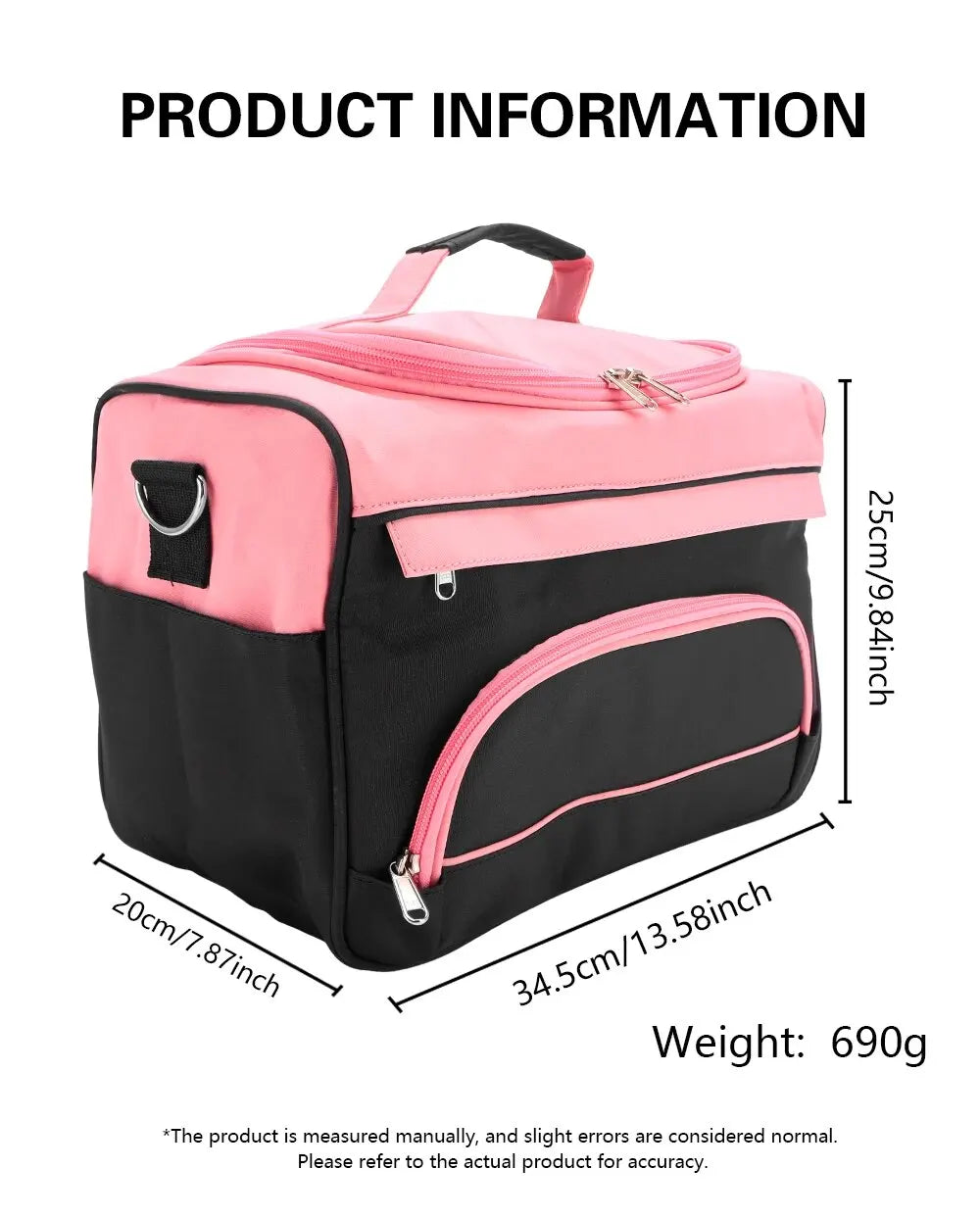 Portable Makeup Bag Waterproof Storage Case for Travel & Salon Use
