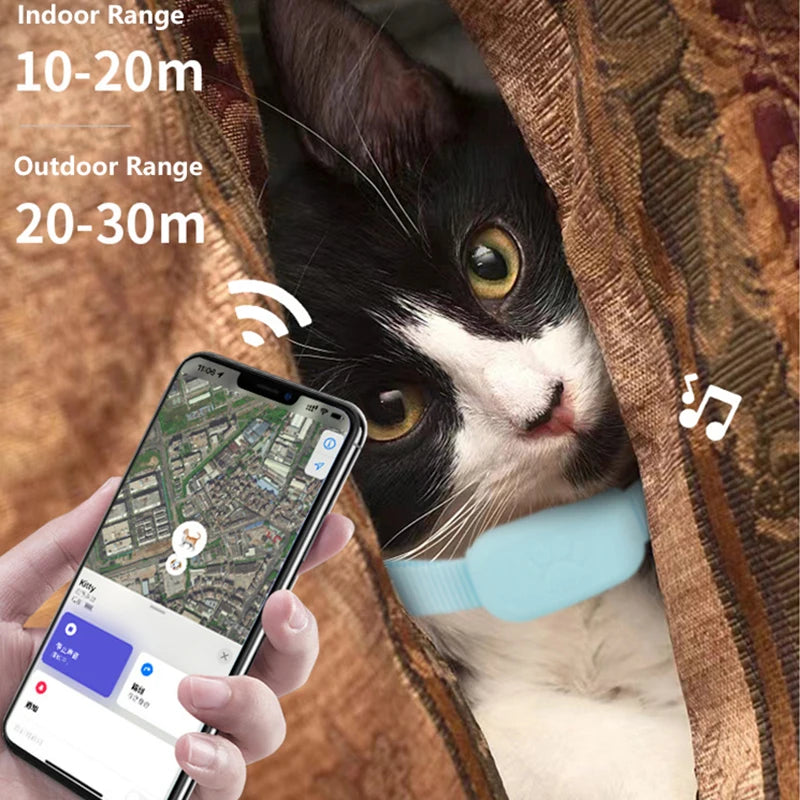 Pet GPS Tracker Collar for Cats & Dogs - Waterproof Real-Time Locator