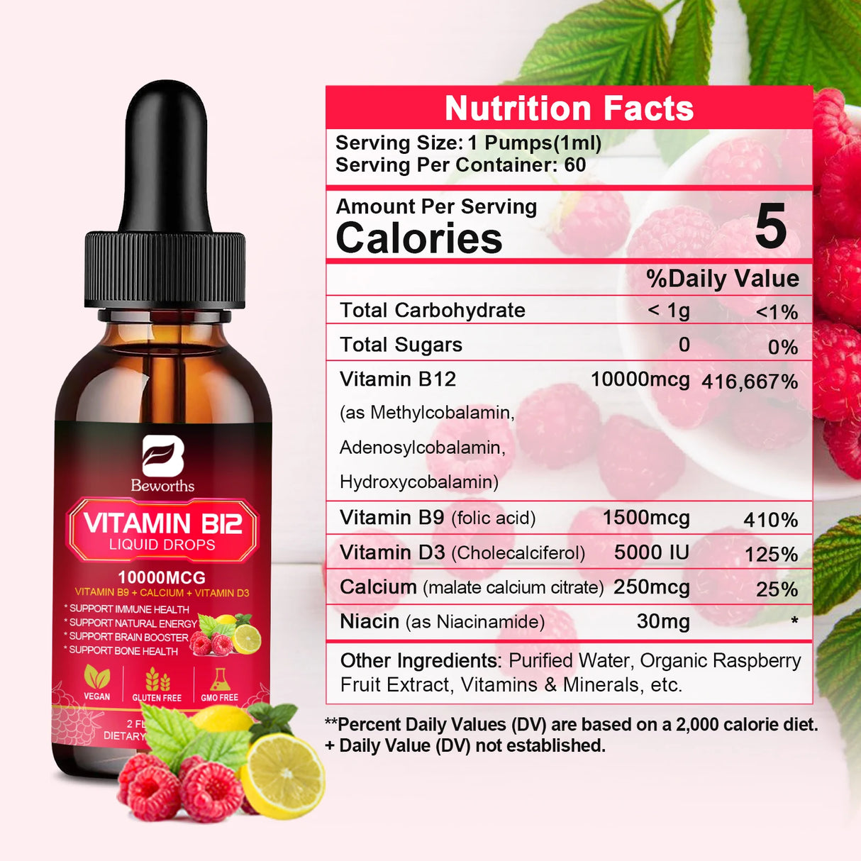 Vitamin B12 Drops, 1 oz, Convenient Format for Daily Routines