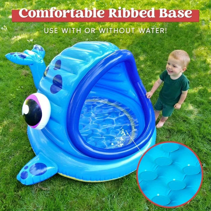 Inflatable Whale Baby Pool Tent for Kids - Toddler Swimming Pool
