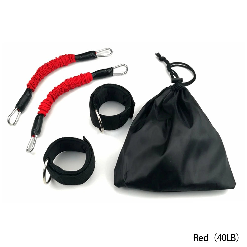 Rubber Resistance Bands for Fitness Training - 20LB to 80LB Adjustable Set