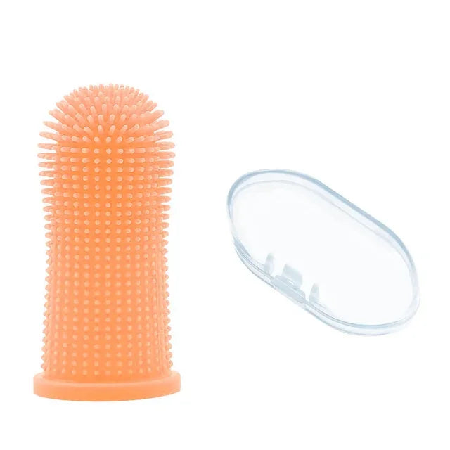 Super Soft Pet Finger Toothbrush for Dogs & Cats - Nontoxic Silicone