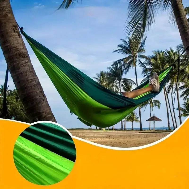 Portable Double Camping Hammock - Anti-Rollover for Outdoor Use