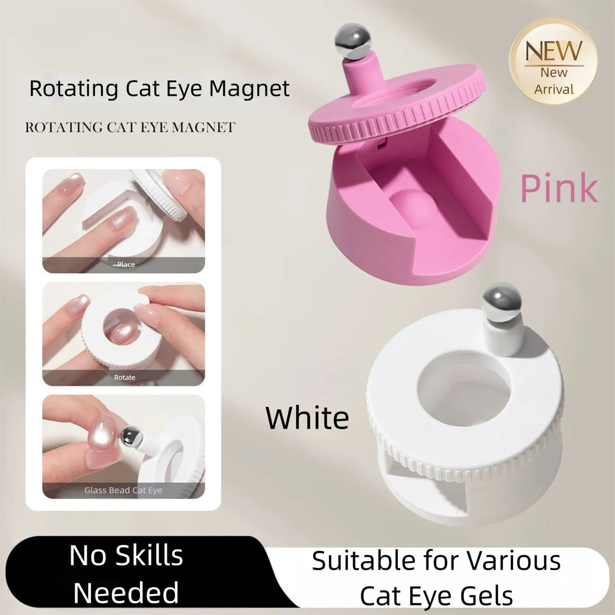 Automatic Cat Eye Nail Tool - Multi-Functional Magnet for French Manicure