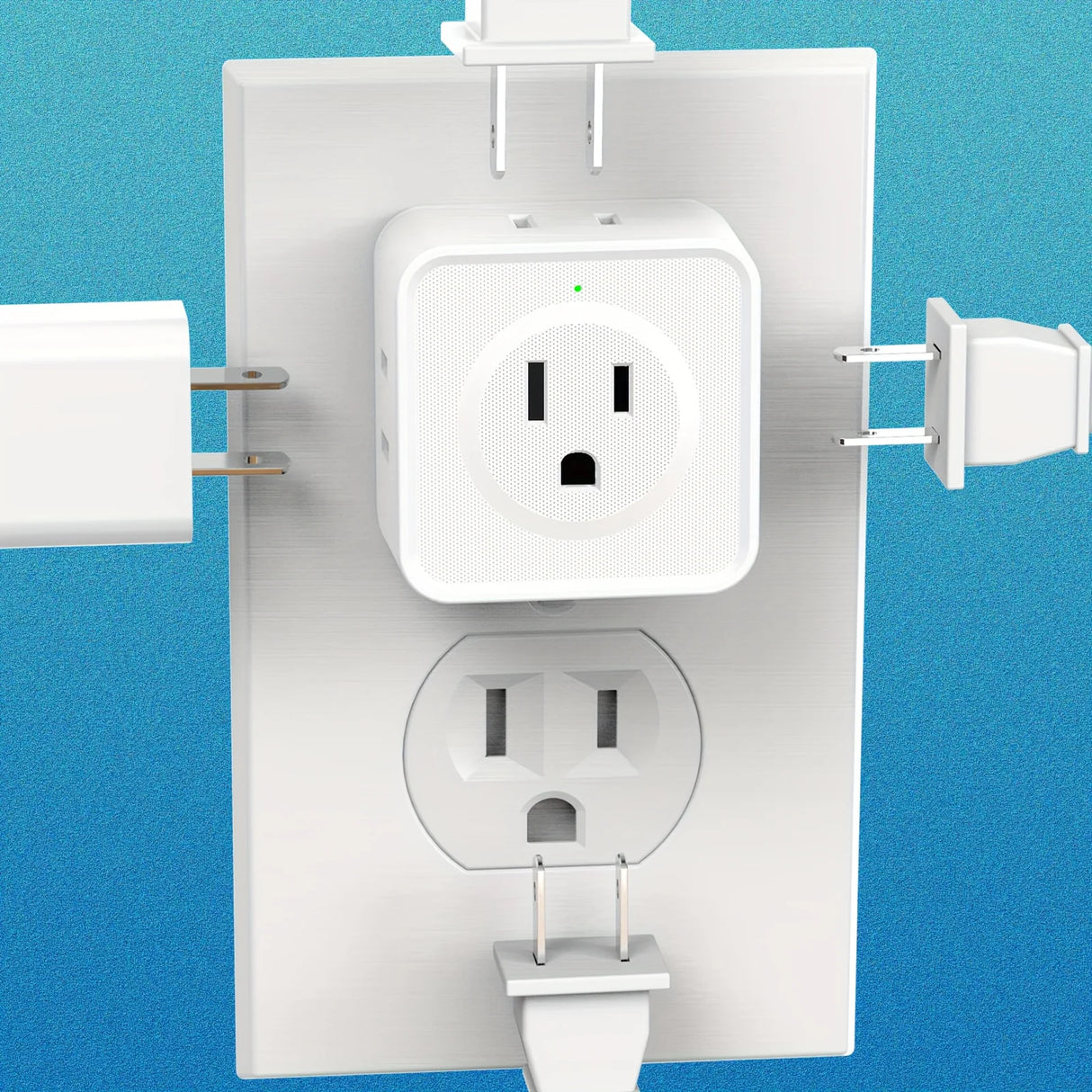 5 Way Multi Plug Outlet Extender, Wall Outlet Expander for Home & Travel