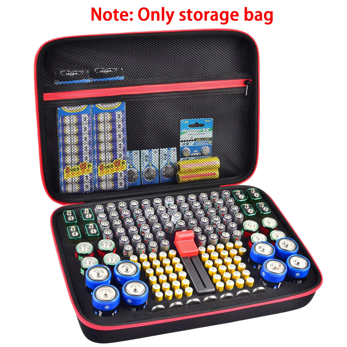 Battery Organizer Case with Tester for 150+ Batteries, Hard Shell Storage