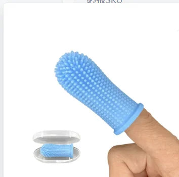 Super Soft Pet Finger Toothbrush for Dogs & Cats - Nontoxic Silicone