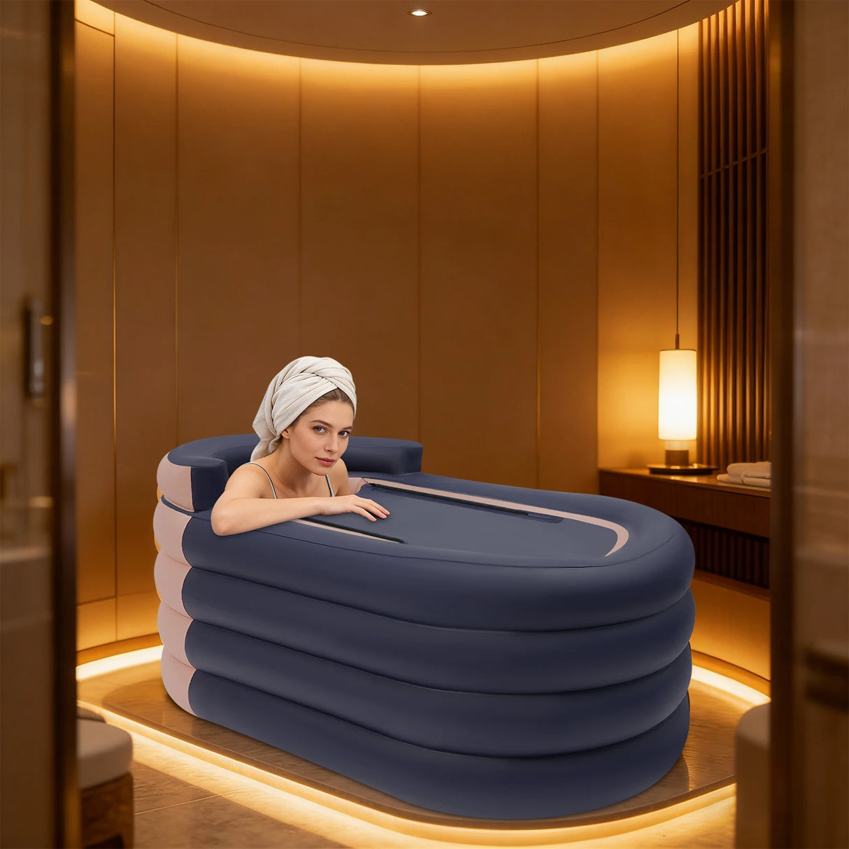 Inflatable Adult Bathtub with Electric Pump and Accessories for Home Use