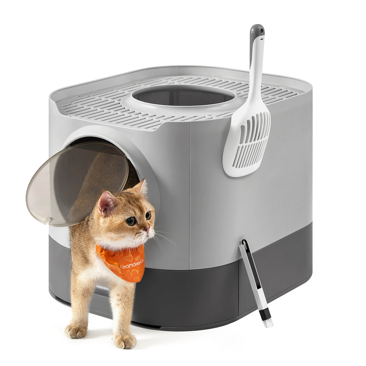 Enclosed Cat Litter Box with Lid and Slide-Out Tray - XL