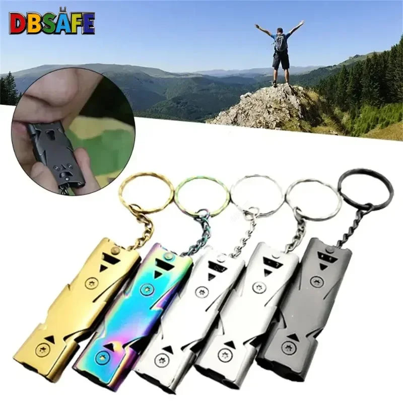 Survival Whistle High Decibel Emergency Keychain Pendant Outdoor Tool