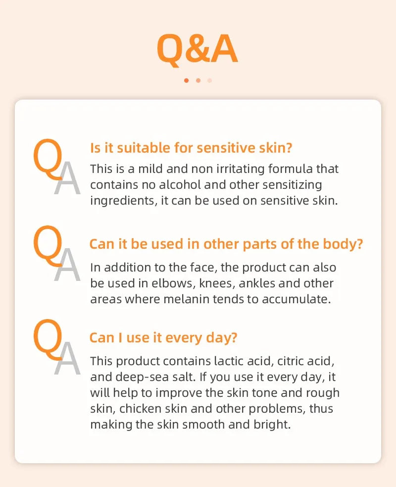 Orange Exfoliating Gel 50g - Gentle Skin Brightening Scrub & Moisturizer