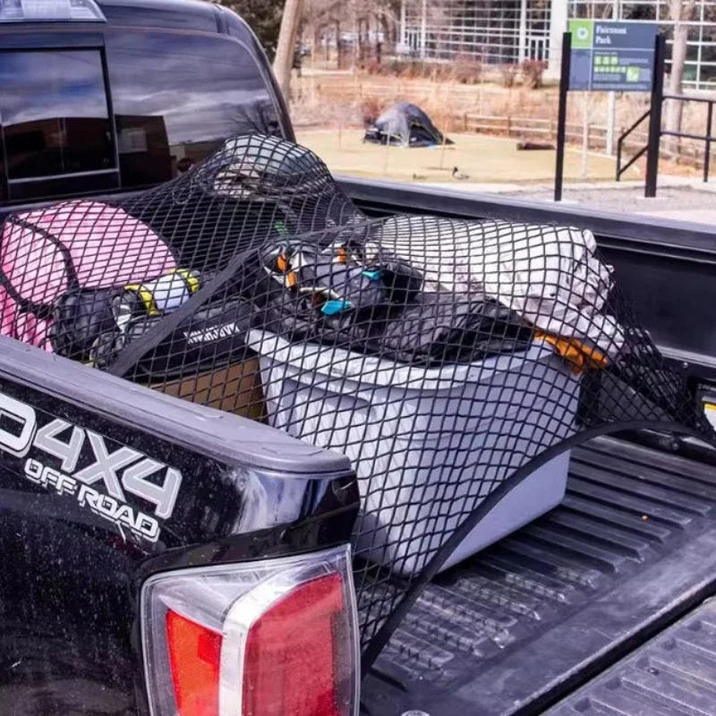 Multi-functional Elastic Cargo Net for Truck Trunk - High Strength, Flexible