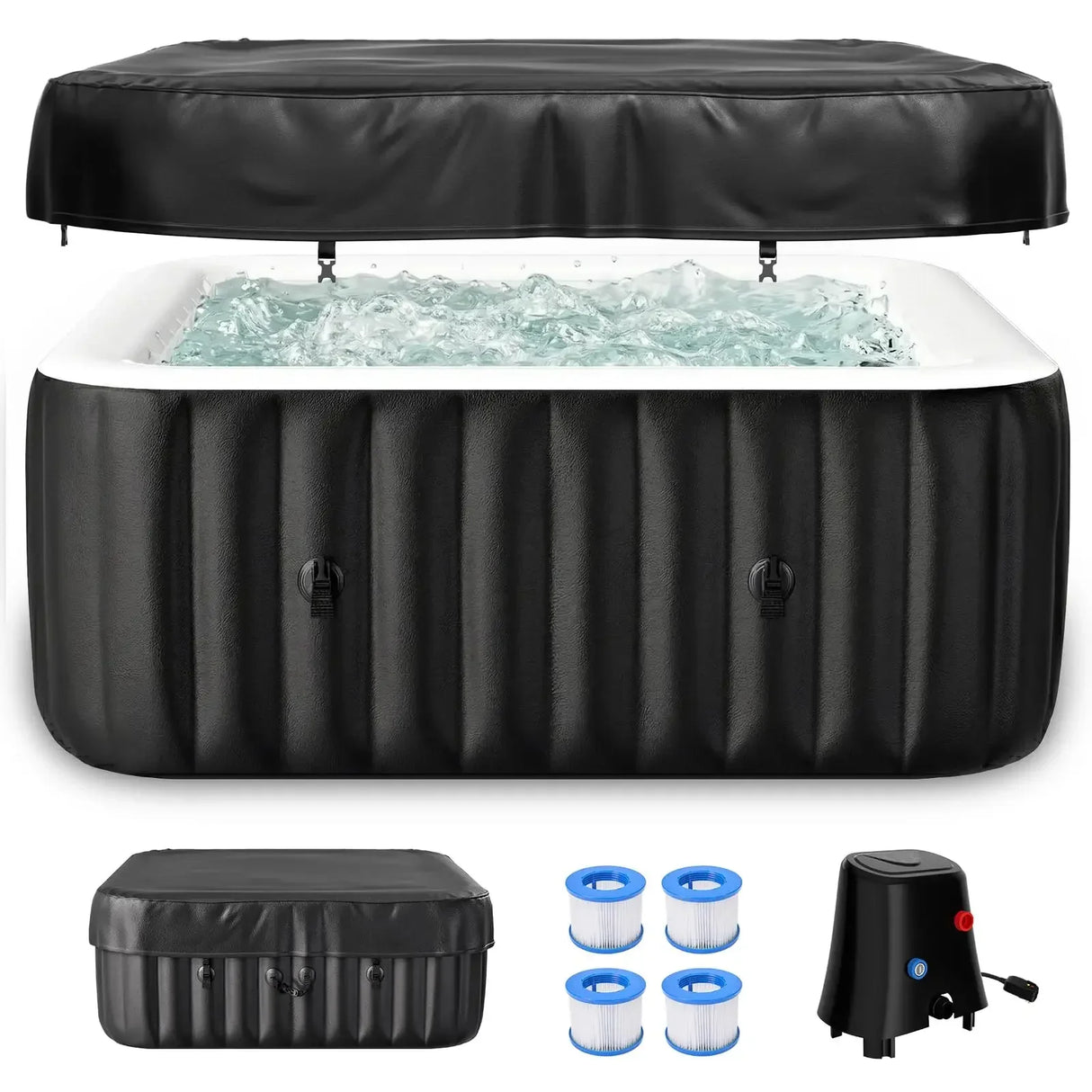 LILYPELLE Inflatable Hot Tub for 1-2 Persons, 75 Gallon Capacity