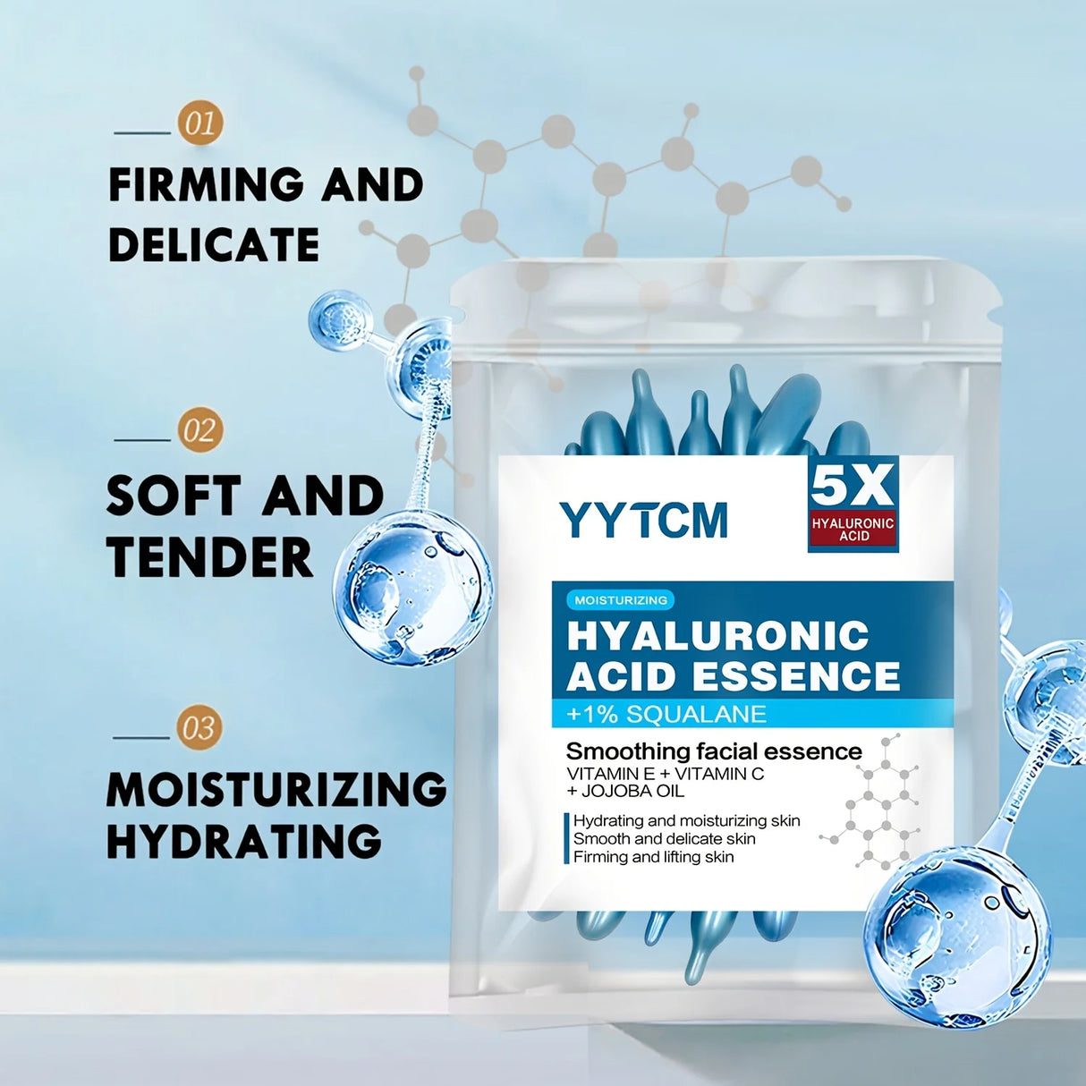 Hyaluronic Acid Moisturizing Capsules 30 Count - Brightening Essence
