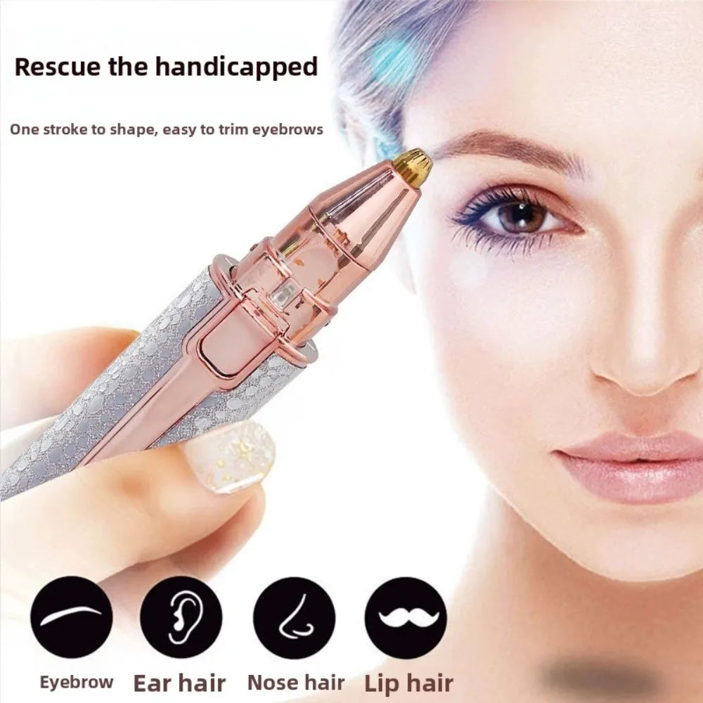 Electric Eyebrow Trimmer Rechargeable Painless Facial Hair Remover for Women