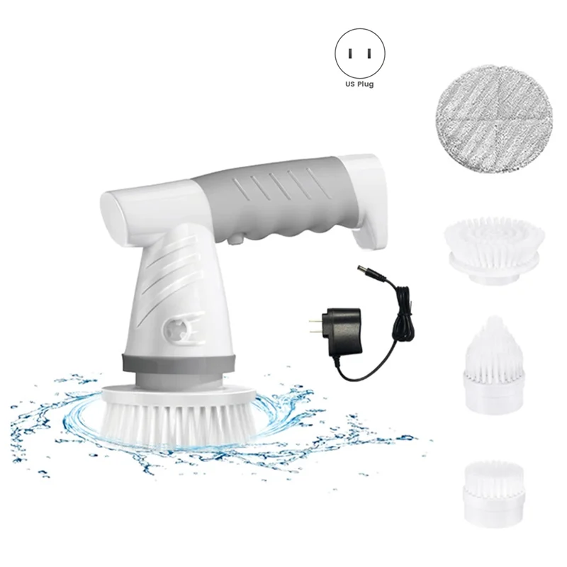 5 In 1 Electric Bath Brush Silicone Handheld Exfoliating Tool USB Waterproof