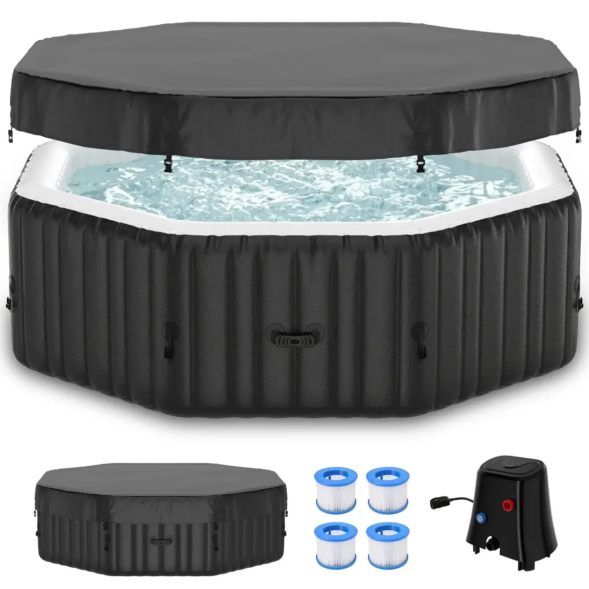 LILYPELLE Inflatable Hot Tub for 1-2 Persons, 75 Gallon Capacity