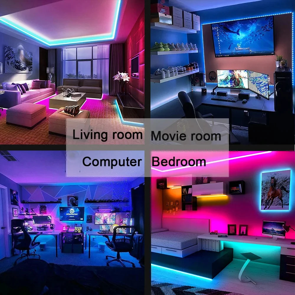 Bluetooth LED Strip Lights 5050 SMD Smart Remote Control Flexible Tape