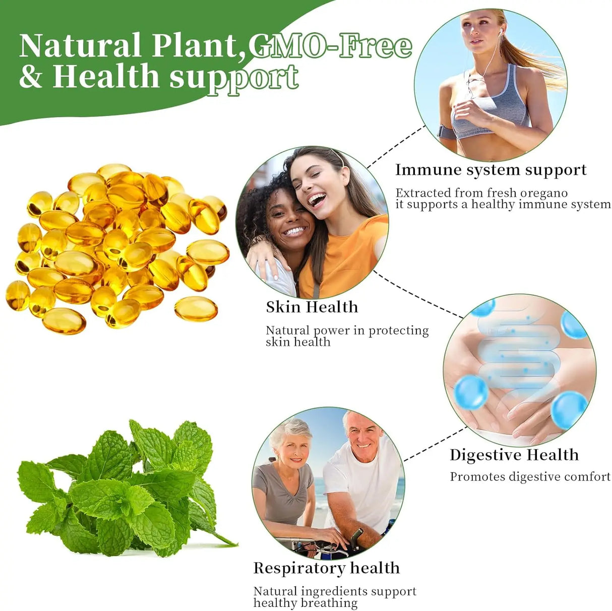 Oregano Oil and Black Seed Oil Capsules, 6000mg, 300 Softgels