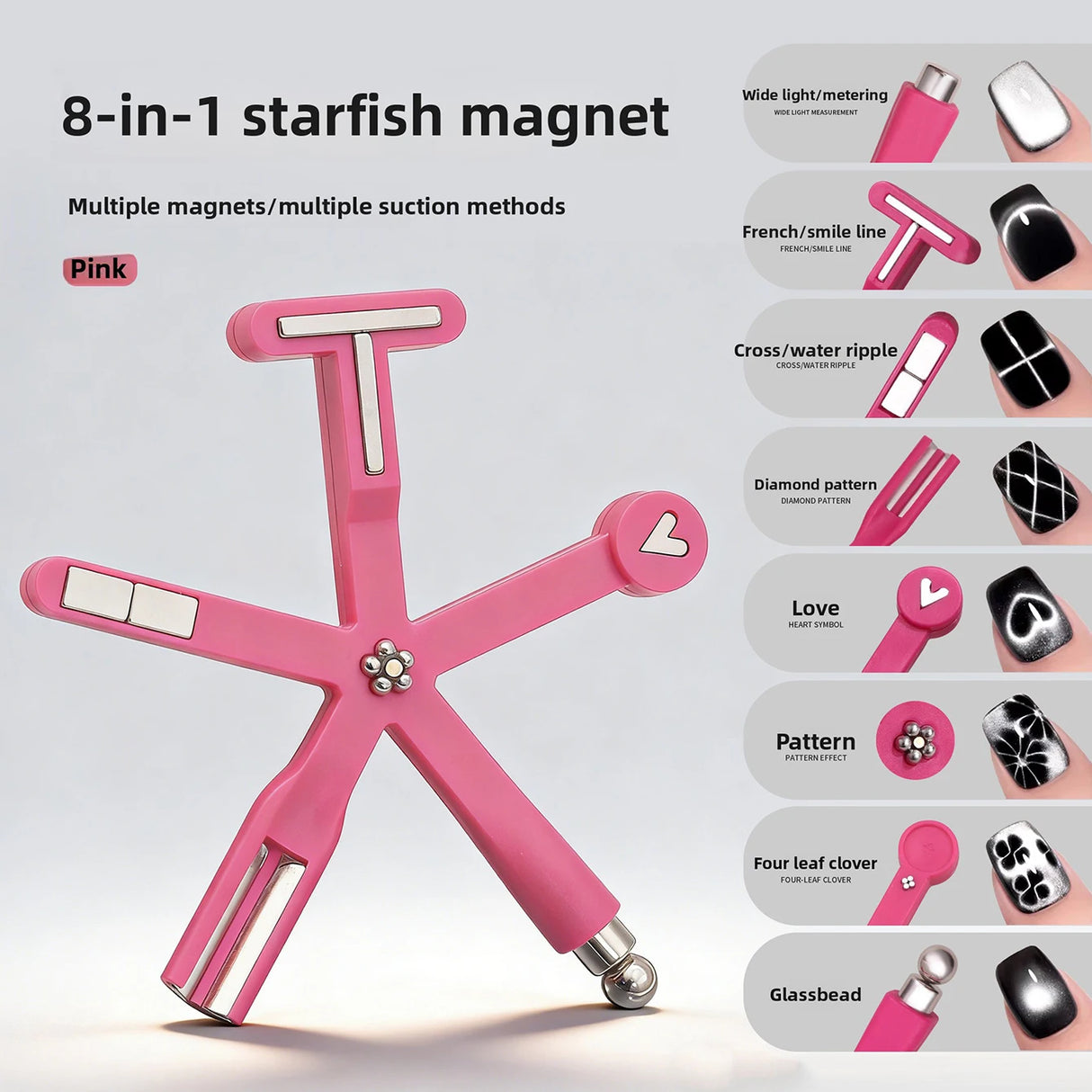 Automatic Cat Eye Nail Tool - Multi-Functional Magnet for French Manicure